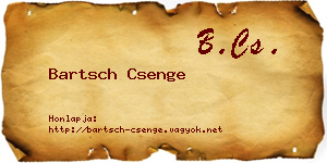 Bartsch Csenge névjegykártya